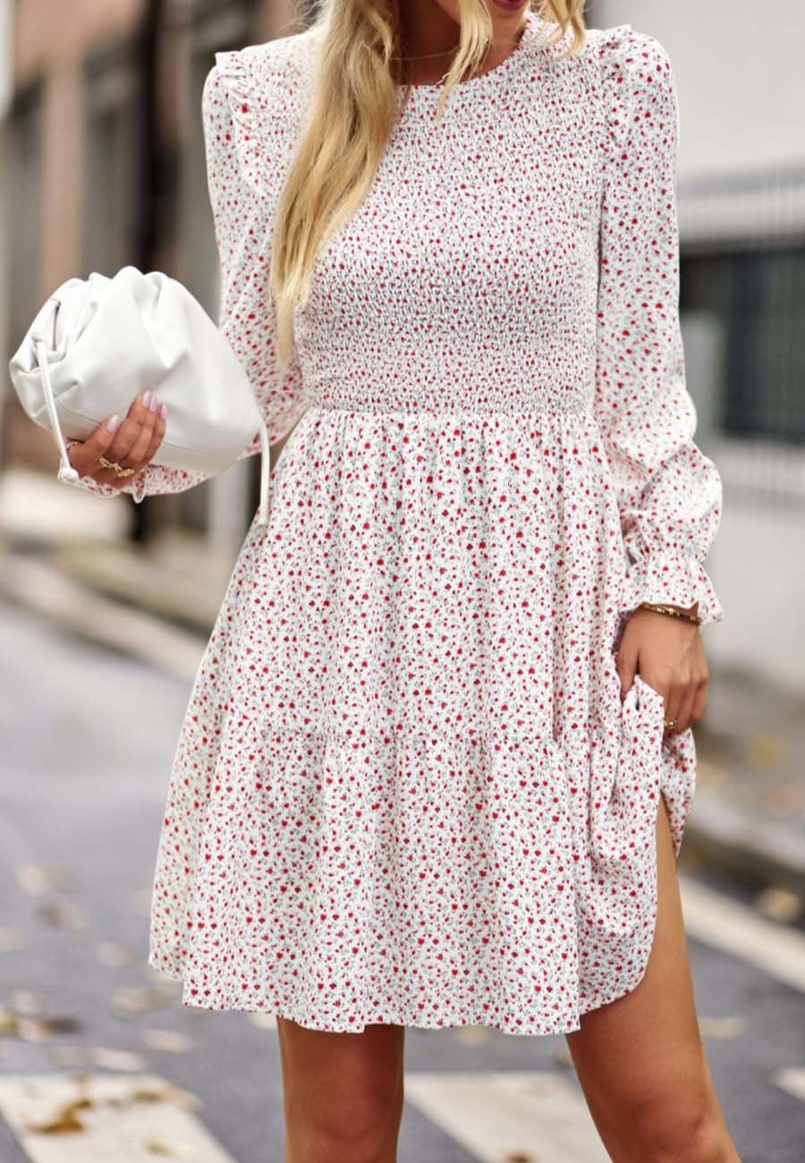 Floral Smocked Long Dress