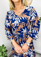 Tropical-Print Dress