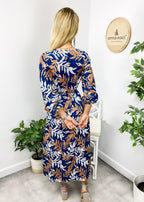 Tropical-Print Dress
