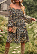 Tiered Long-Sleeve Dress