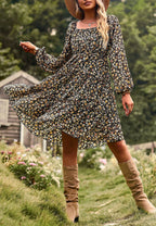 Tiered Long-Sleeve Dress