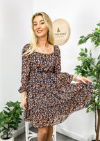 Tiered Long-Sleeve Dress