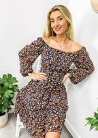 Tiered Long-Sleeve Dress