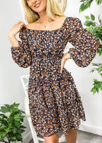 Tiered Long-Sleeve Dress