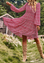 Tiered Long-Sleeve Dress