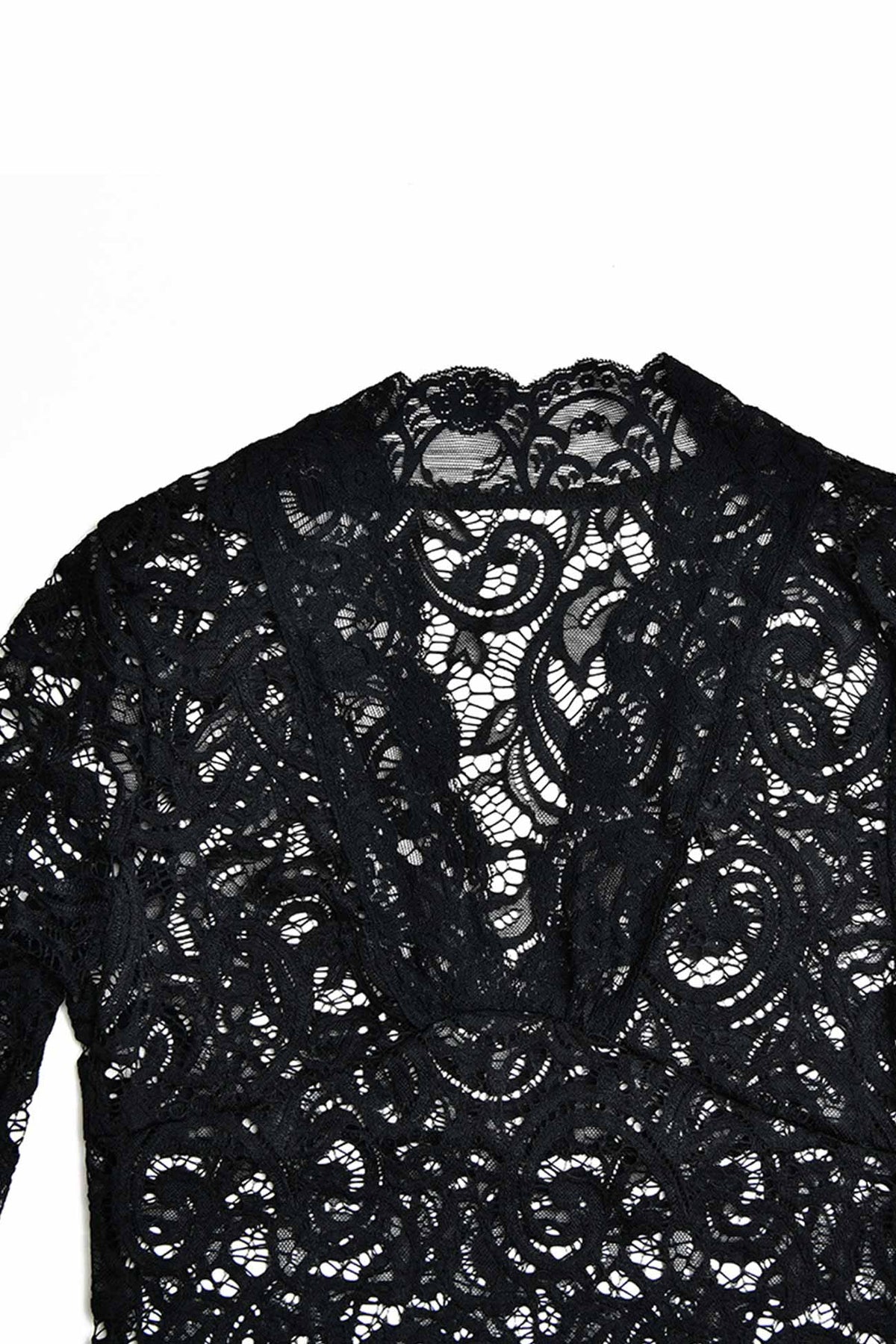 Lace Dress with a V-Neck
