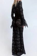 Lace Dress with a V-Neck