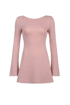 Cable-Knit Dress with an Open Back