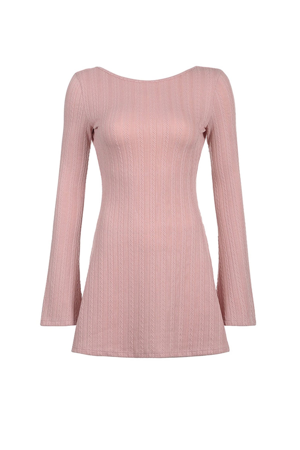 Cable-Knit Dress with an Open Back