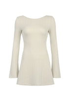 Cable-Knit Dress with an Open Back