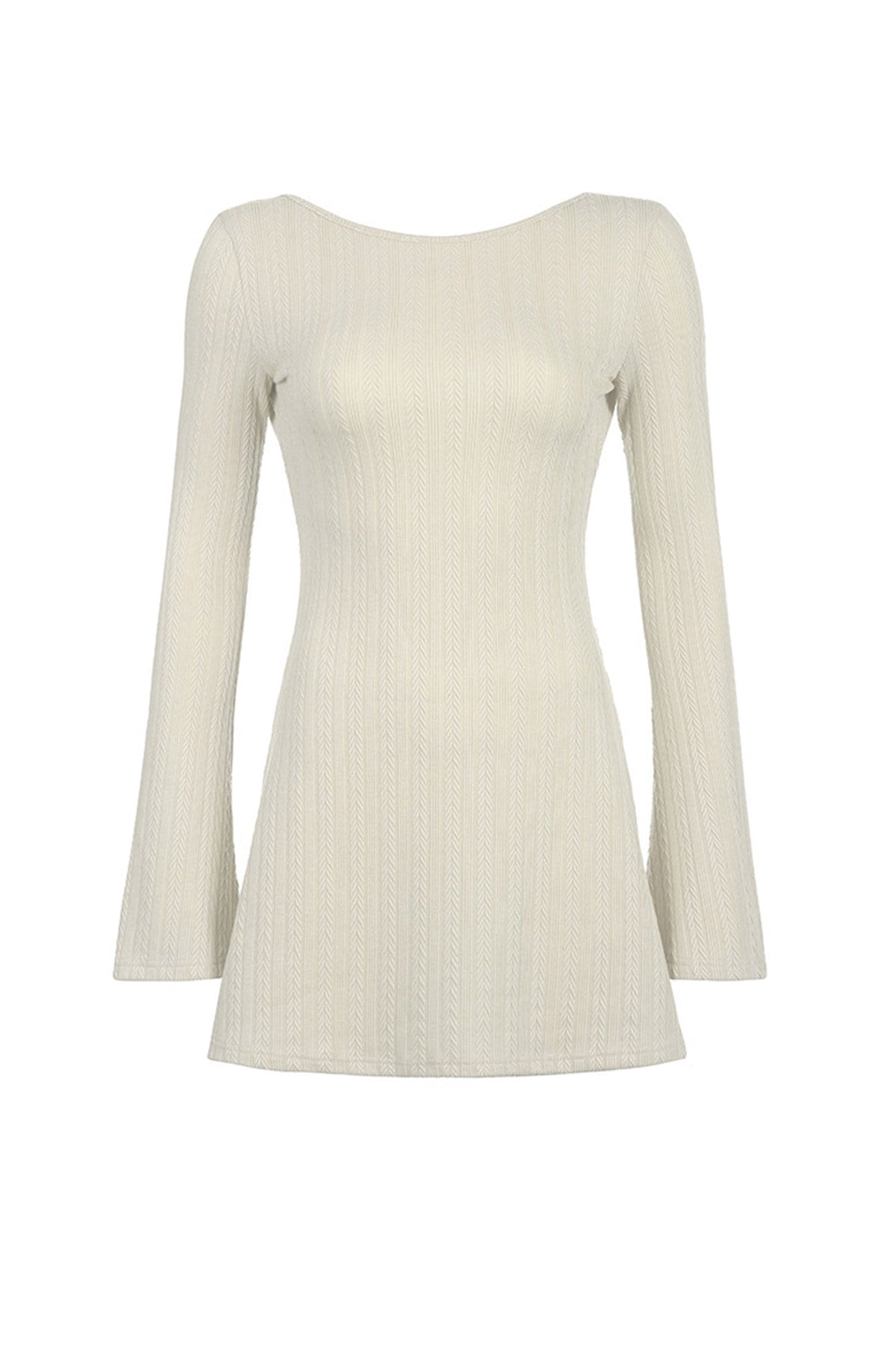 Cable-Knit Dress with an Open Back
