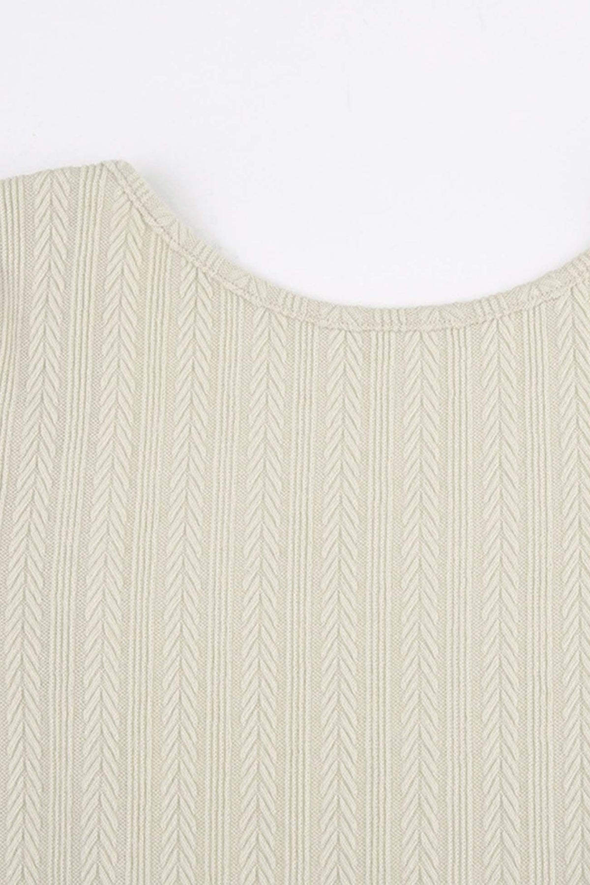 Cable-Knit Dress with an Open Back