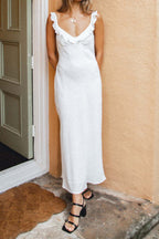 Strappy Dress with Ruffle Details