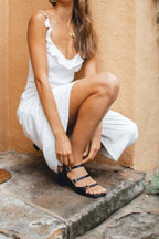 Strappy Dress with Ruffle Details