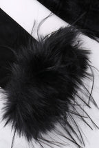 Velvet Mesh Slit-Detail Dress with Panel Details