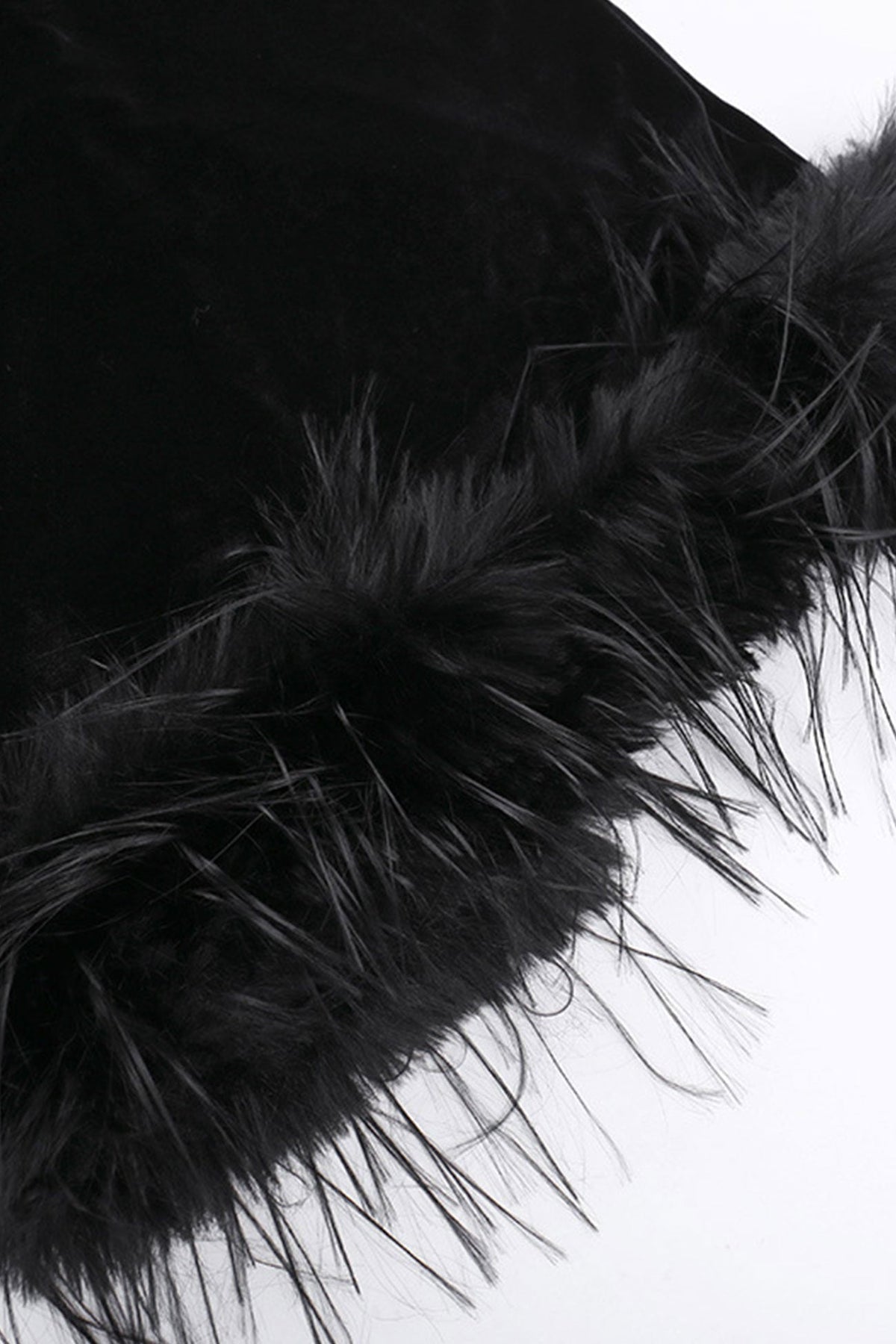 Velvet Mesh Slit-Detail Dress with Panel Details