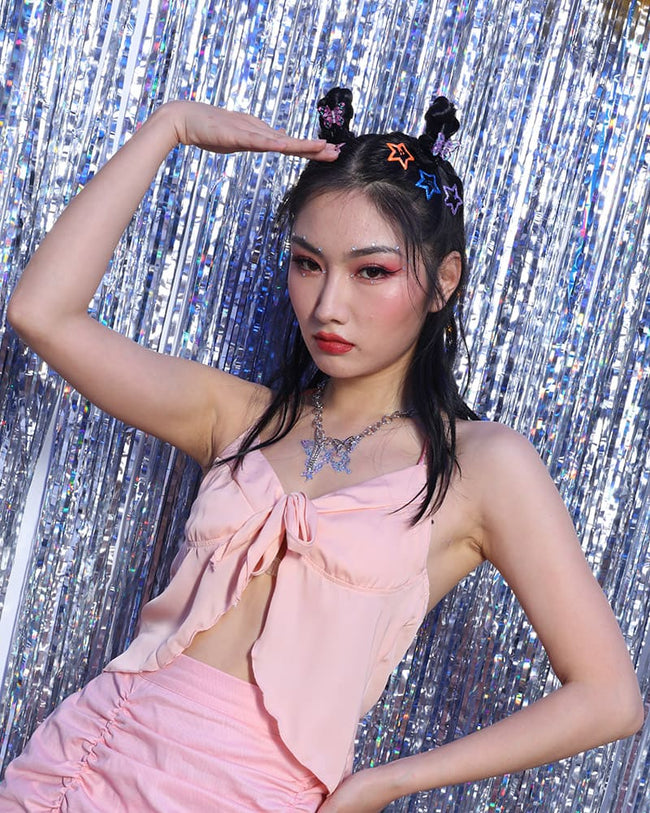 Sleeveless Top with Bow Details Main image