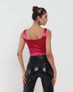 Sleeveless Cropped Corset Top