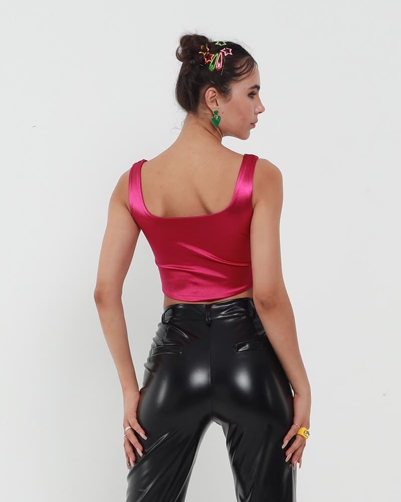 Sleeveless Cropped Corset Top