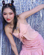 Sleeveless Top with Bow Details