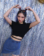 Strappy Cropped Top with an Open Back