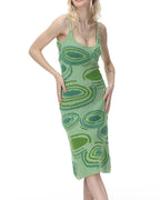 Abstract-Print Knit Bodycon Dress