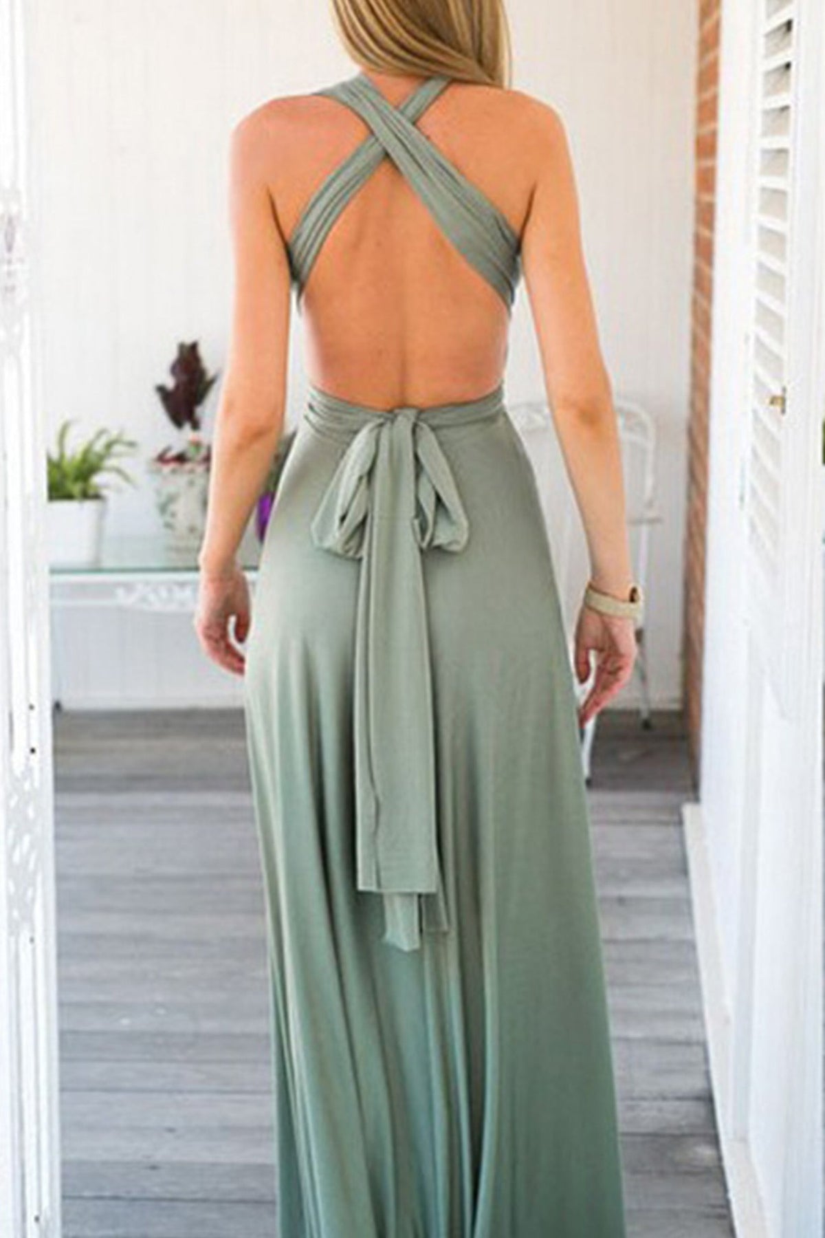 Strappy Maxi Dress with an Open Back