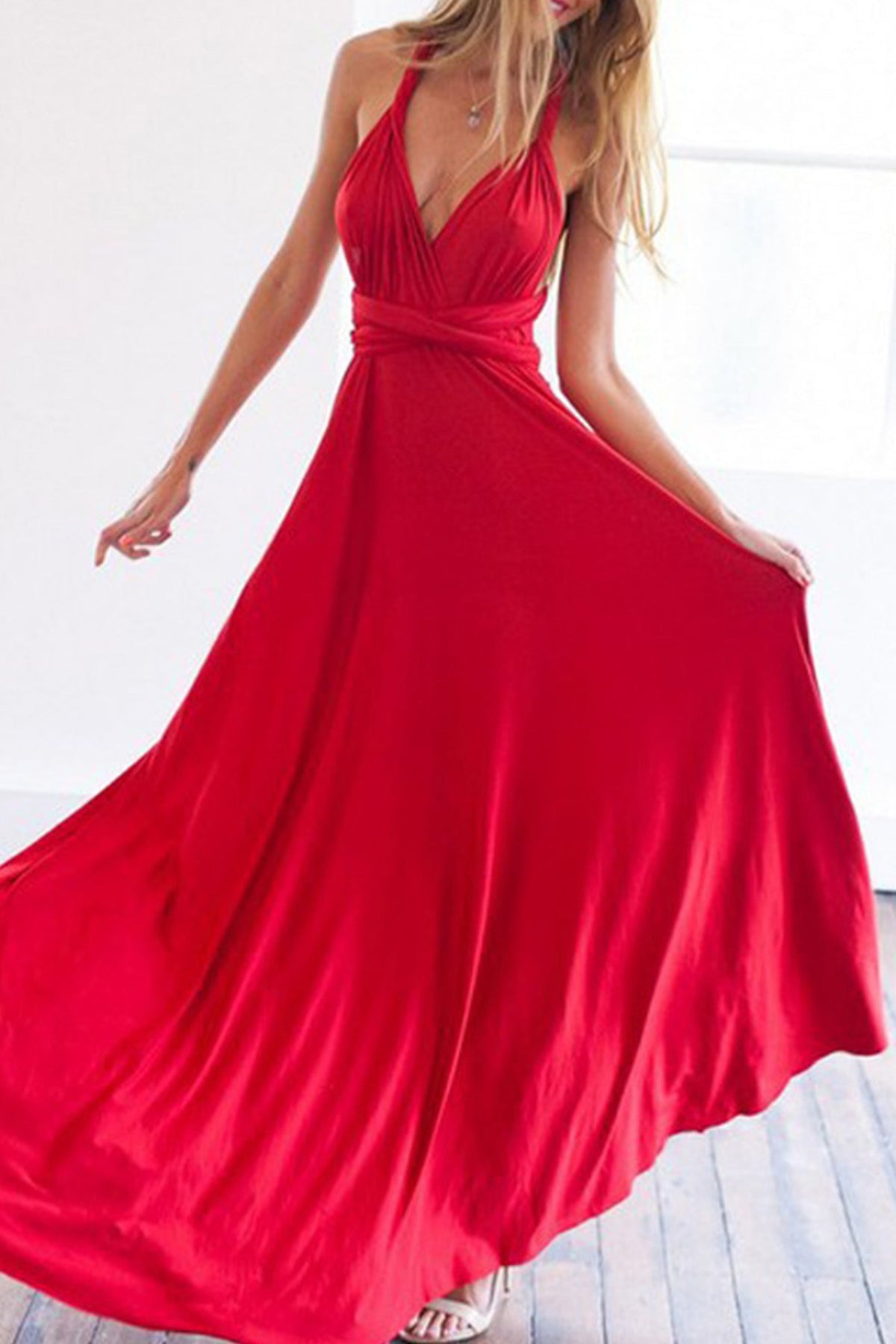 Strappy Maxi Dress with an Open Back