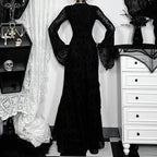 Cross Soft Long Sleeved Midi Dress