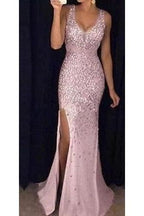 Evening Long Dress with a Split Detail