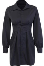 Long-Sleeve Dress with a Waist Tie