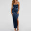 Satin Dress with a Split Detail