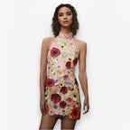 Fitted Dress with Embroidery