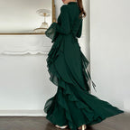 Lace Dress with a Round Neck