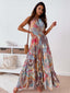 Floral Boho Dress with an Open Back