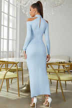 Fitted Slit-Detail Retro Dress