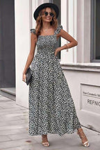 Floral Dress with a Square Neck