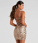 Sequined Bodycon Mesh Dress