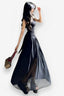 Pleated Square-Neck Maxi Dress
