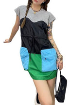 Relaxed-Fit Dress with Drawstring Detail