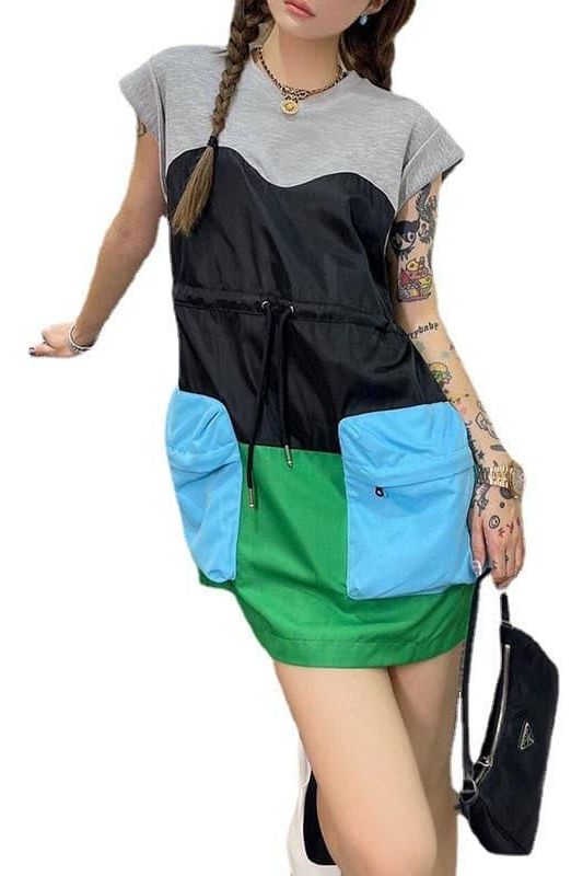 Relaxed-Fit Dress with Drawstring Detail