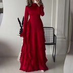 Lace Dress with a Round Neck