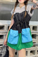 Relaxed-Fit Dress with Drawstring Detail