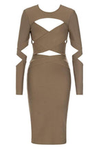 Fitted Bandage-Style Asymmetric Dress