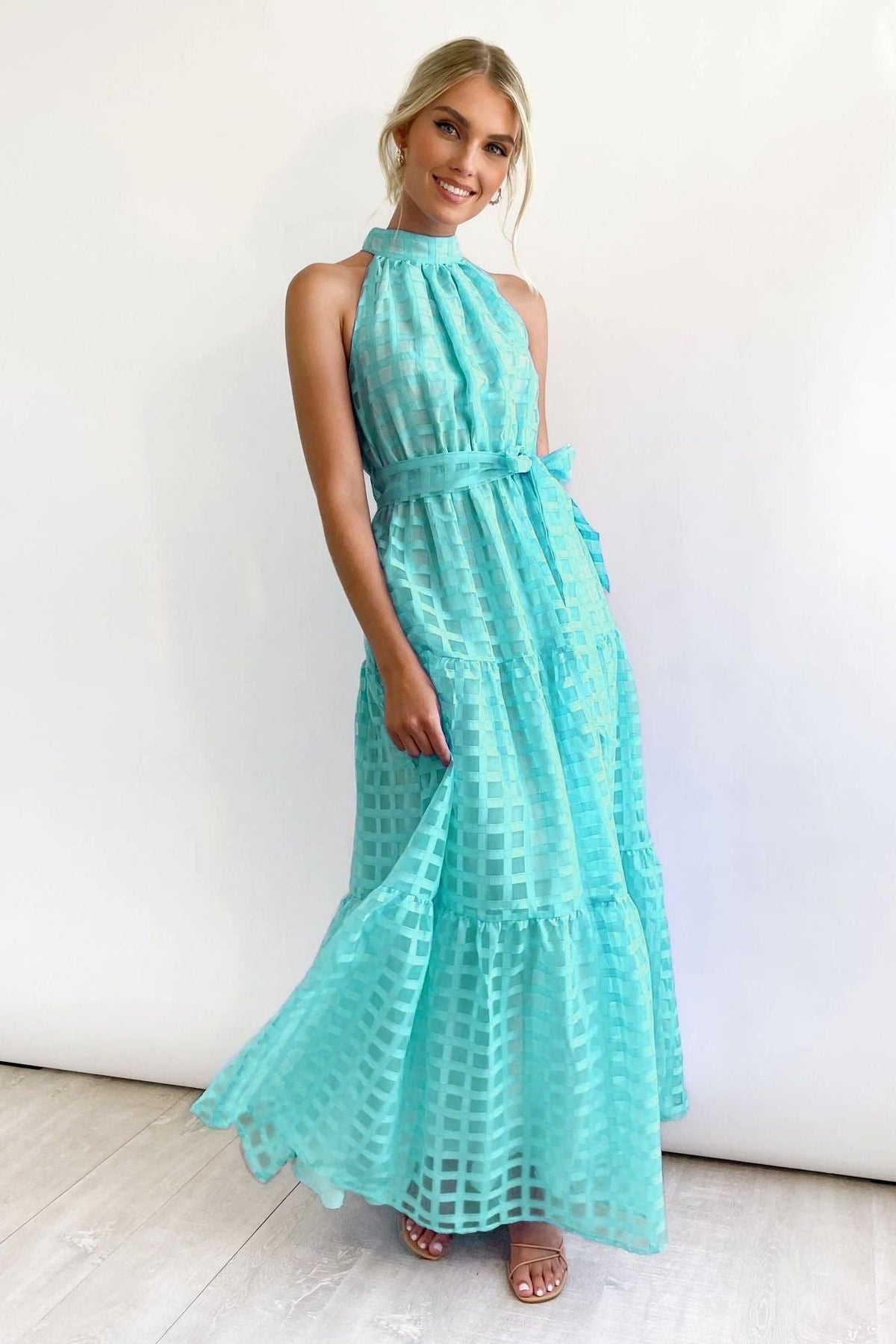 Relaxed-Fit Sleeveless Long Dress