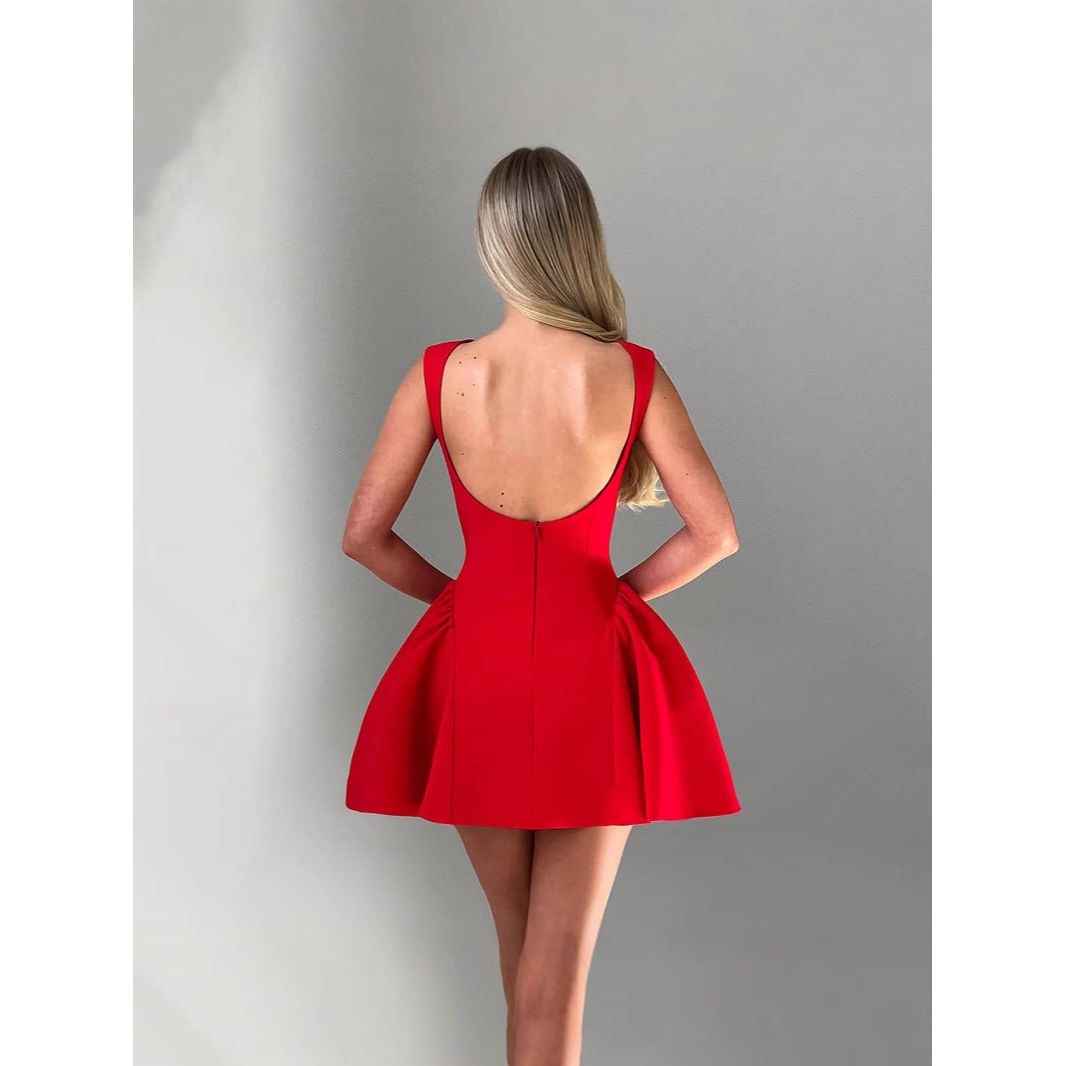 Fitted Dress with an Open Back