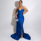 Evening Dress with Lace-Up Details