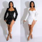 Sequined Evening Mini Dress
