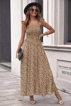 Floral Dress with a Square Neck