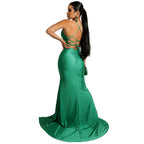 Evening Dress with Lace-Up Details